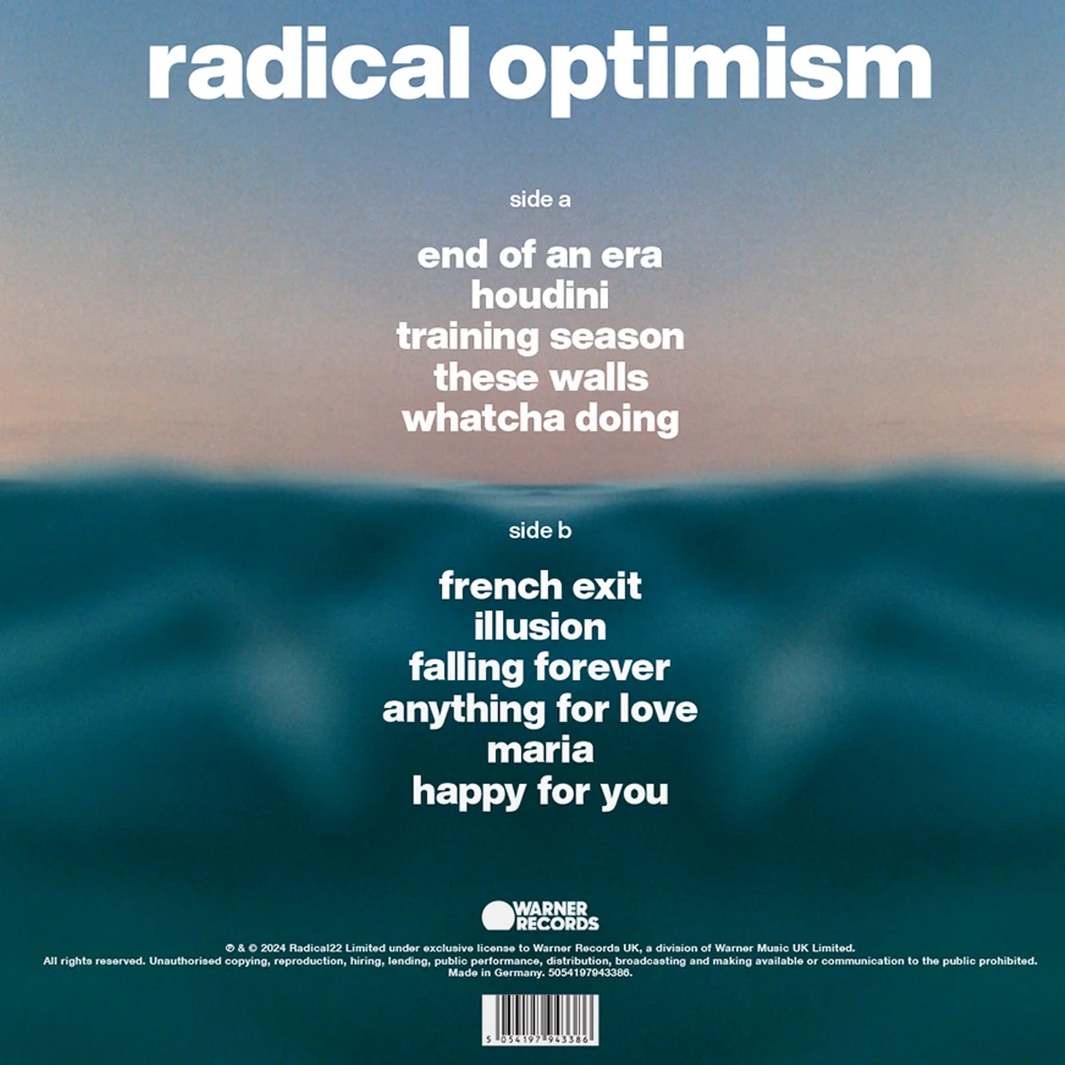 Dua Lipa - Radical Optimism (Blue Curaçao Vinyl) – Sound Factory